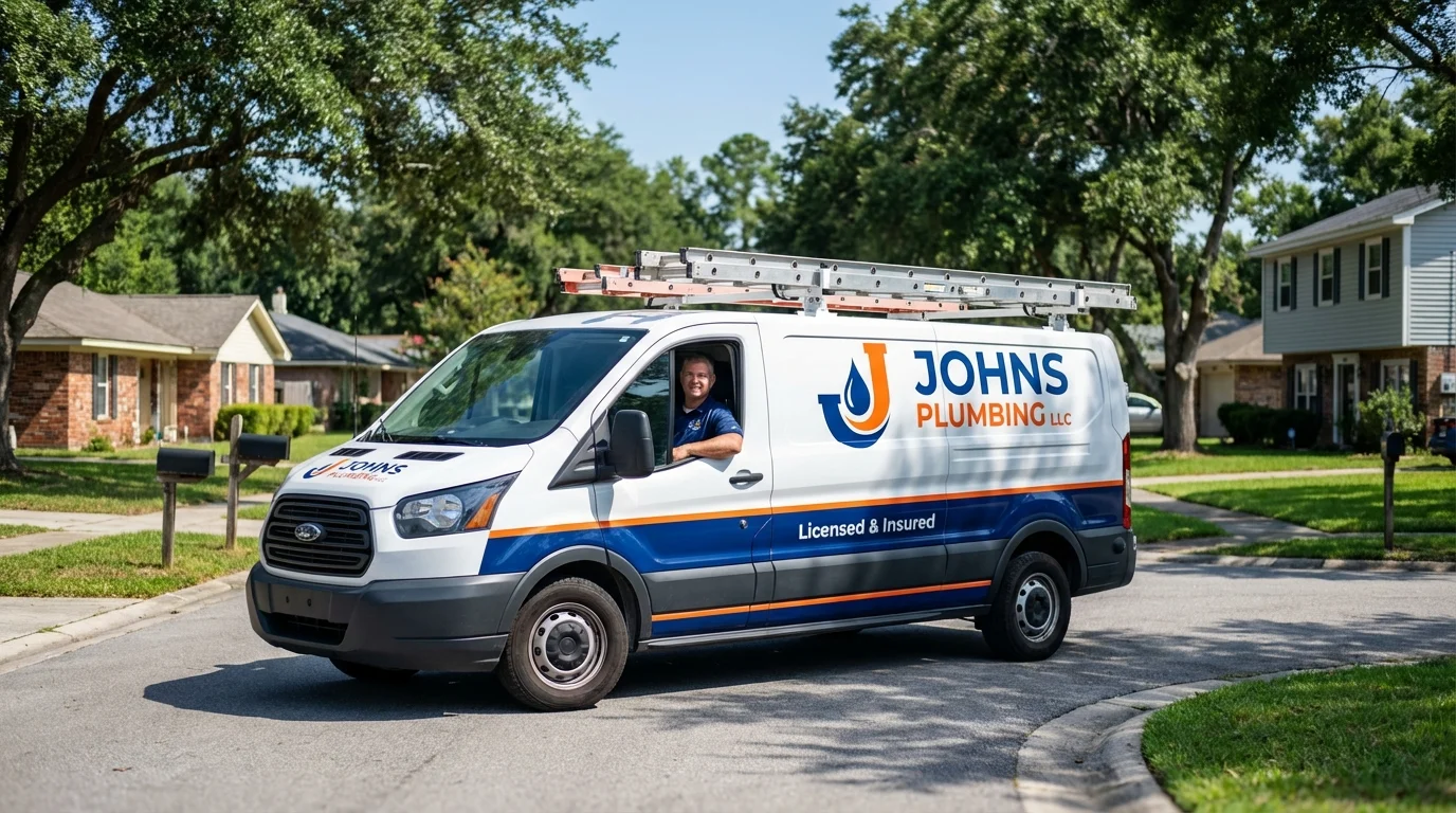 Johns Plumbing LLC service van in Kaunakakai, HI
