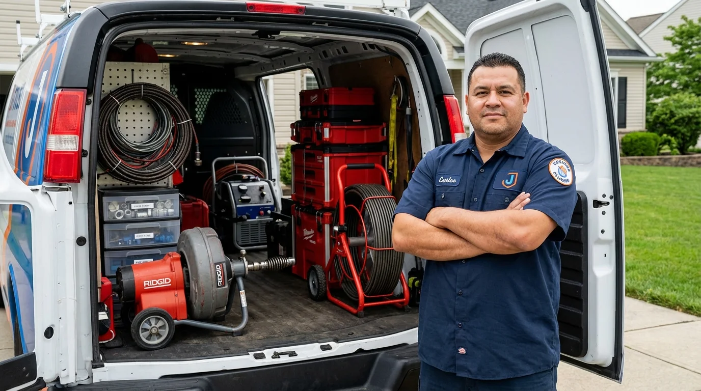 Professional drain cleaning equipment and Johns Plumbing LLC plumber in Kaunakakai