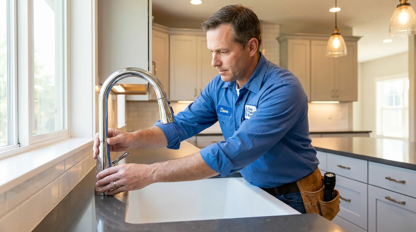 Kitchen faucet installation by Johns Plumbing LLC in Kaunakakai