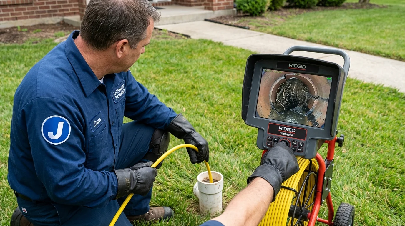Sewer camera inspection being performed by Johns Plumbing LLC in Kaunakakai